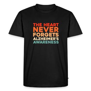 Alzheimer Soutien à la maladie d’Alzheimer - T-shirt Premium bio Homme - noir - Devant - Nico (187cm)