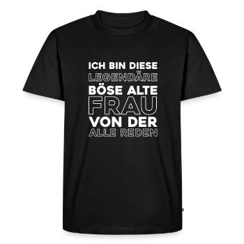 Humour Noir Bse Vieille Femme - T-shirt Premium bio Homme - noir - Devant - Nico (187cm)