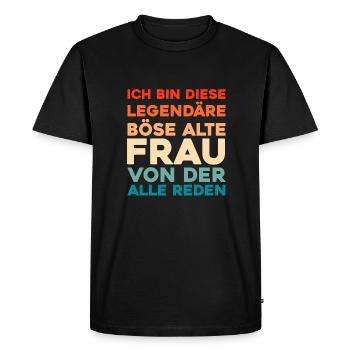 Humour Noir Bse Vieille Femme - T-shirt Premium bio Homme - noir - Devant - Nico (187cm)