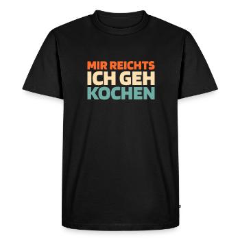 cuisiner cuisiner j’en ai assez je vais cuisiner - T-shirt Premium bio Homme - noir - Devant - Nico (187cm)