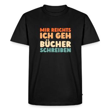 Écrivain Auteur - T-shirt Premium bio Homme - noir - Devant - Nico (187cm)