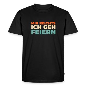 Humour noir J’en ai assez Je vais faire la fête - T-shirt Premium bio Homme - noir - Devant - Nico (187cm)