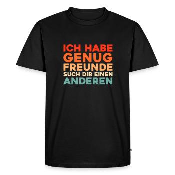 Humour noir - T-shirt Premium bio Homme - noir - Devant - Nico (187cm)