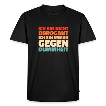 humour noir - T-shirt Premium bio Homme - noir - Devant - Nico (187cm)