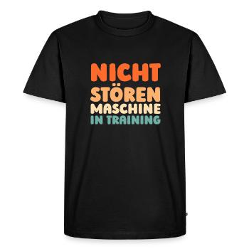 Fitness d’humour noir dans la salle de sport - T-shirt Premium bio Homme - noir - Devant - Nico (187cm)
