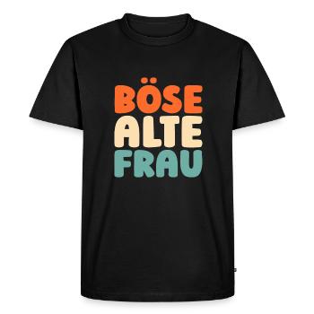 Humour Noir Bse Vieille Femme - T-shirt Premium bio Homme - noir - Devant - Nico (187cm)