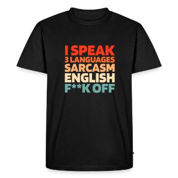 Black humor - Men's Premium Organic T-Shirt - black - Front - Nico (187cm)