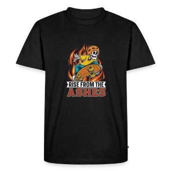 Skateboard Skater - T-shirt Premium bio Homme - noir - Devant - Nico (187cm)