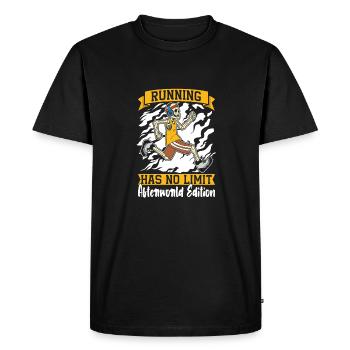 Runner Jogger Runner Running Skeleton - T-shirt Premium bio Homme - noir - Devant - Nico (187cm)