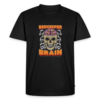 Beekeeper Beekeeper Skull Beekeeper Brain - Men's Premium Organic T-Shirt - black - Front - Nico (187cm)