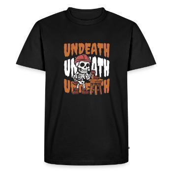 Charpentier Charpentier Charpentier Squelette Charpentier Mort-Mort - T-shirt Premium bio Homme - noir - Devant - Nico (187cm)