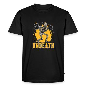Powerlifting Powerlifter Undeath - T-shirt Premium bio Homme - noir - Devant - Nico (187cm)