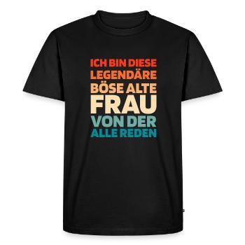 Humour noir Méchante vieille femme - T-shirt Premium bio Homme - noir - Devant - Nico (187cm)