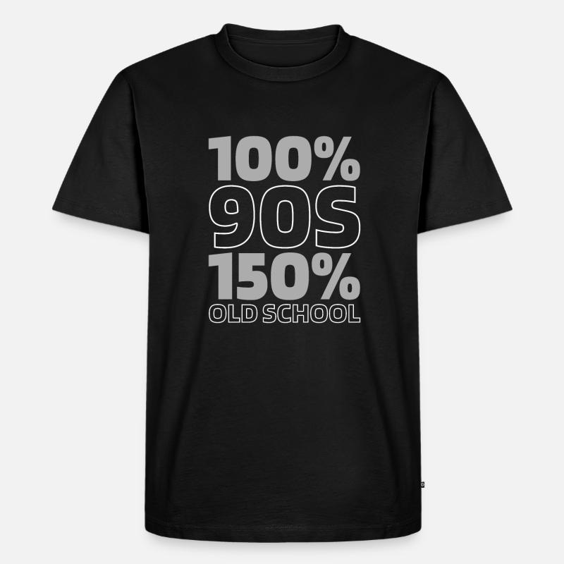 90s Neunziger - Männer Premium Bio T-Shirt - Schwarz