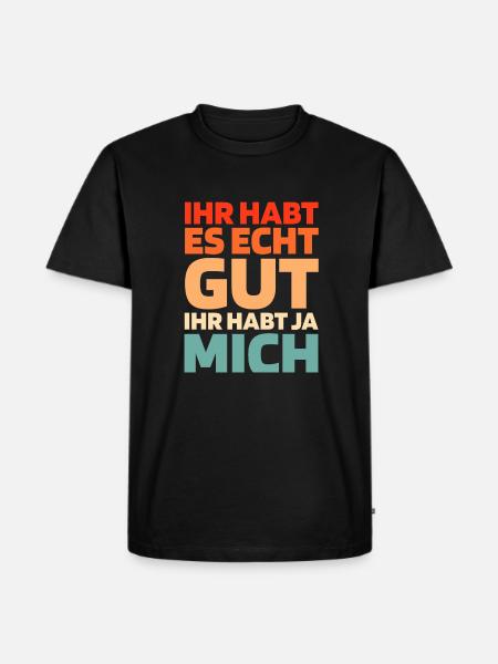 Schwarzer Humor - Männer Premium Bio T-Shirt - Schwarz