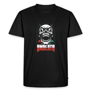 Darts Darts Player Skull Undeath - Men's Premium Organic T-Shirt - black - Front - Nico (187cm)