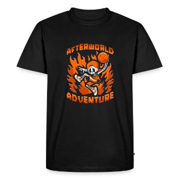 Basket-ball Basket-ball Basket-ball Squelette - T-shirt Premium bio Homme - noir - Devant - Nico (187cm)