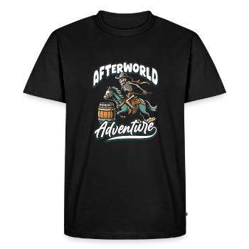 Course de barils Western Équitation Squelette de course de barils - T-shirt Premium bio Homme - noir - Devant - Nico (187cm)