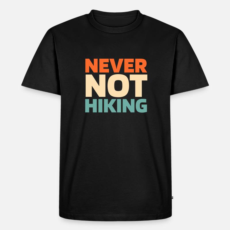 Wandern Wanderer - Männer Premium Bio T-Shirt - Schwarz