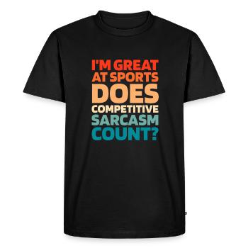 Humour noir Citation drôle disant - T-shirt Premium bio Homme - noir - Devant - Nico (187cm)