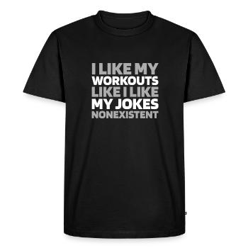 Humour noir Citation drôle disant - T-shirt Premium bio Homme - noir - Devant - Nico (187cm)