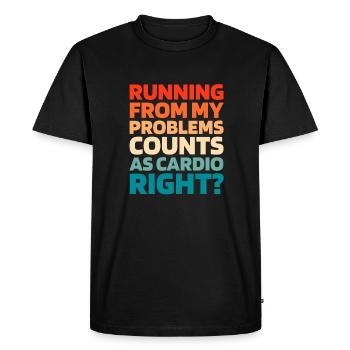Humour noir Citation drôle disant - T-shirt Premium bio Homme - noir - Devant - Nico (187cm)