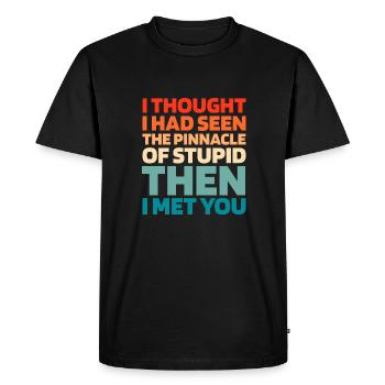 Humour noir Citation drôle disant - T-shirt Premium bio Homme - noir - Devant - Nico (187cm)
