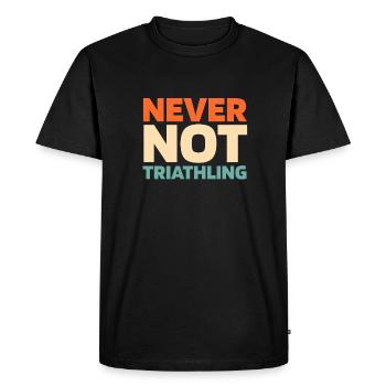 Triathlon Triathlète - T-shirt Premium bio Homme - noir - Devant - Nico (187cm)