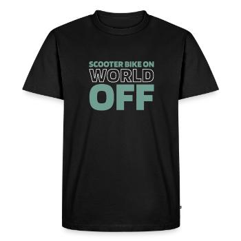Motoroller Scooter Bike Sur World Off - T-shirt Premium bio Homme - noir - Devant - Nico (187cm)
