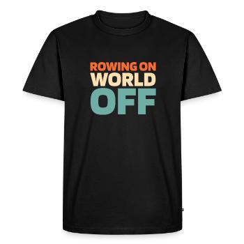 Aviron Rameur Aviron On World Off - T-shirt Premium bio Homme - noir - Devant - Nico (187cm)