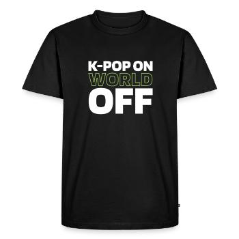 K Pop Kpop Pop coréenne Kpop sur World Off - T-shirt Premium bio Homme - noir - Devant - Nico (187cm)