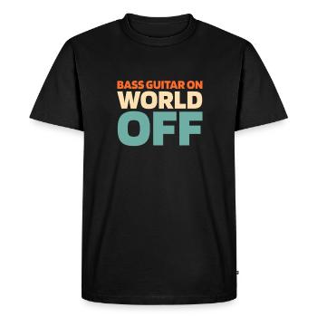Bassiste, Guitare basse, Basser - T-shirt Premium bio Homme - noir - Devant - Nico (187cm)