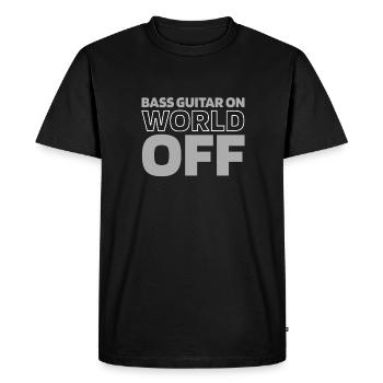Bassiste, Guitare basse, Basser - T-shirt Premium bio Homme - noir - Devant - Nico (187cm)