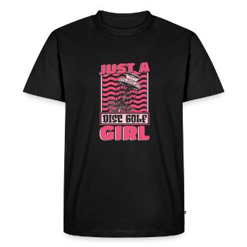 Frisbee Golf Disc Golf Juste une fille de Disc Golf - T-shirt Premium bio Homme - noir - Devant - Nico (187cm)