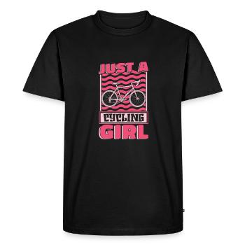 Vélo de route Cycliste Cycliste Juste une Cycliste Fille - T-shirt Premium bio Homme - noir - Devant - Nico (187cm)