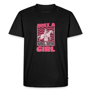 Course de barils Western Riding Course de barils - T-shirt Premium bio Homme - noir - Devant - Nico (187cm)