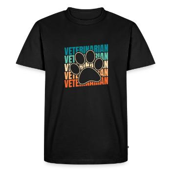 Veterinarian Veterinarian - Men's Premium Organic T-Shirt - black - Front - Nico (187cm)