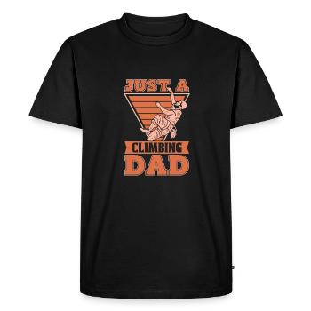 Grimpeur Juste un papa grimpeur - T-shirt Premium bio Homme - noir - Devant - Nico (187cm)