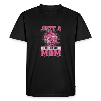 Line Dance Mutter Just A Line Dance Mom - Men's Premium Organic T-Shirt - black - Front - Nico (187cm)