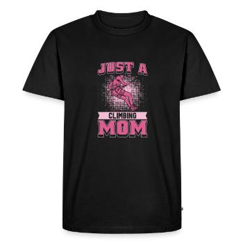 Maman grimpeuse grimpante juste une maman grimpante - T-shirt Premium bio Homme - noir - Devant - Nico (187cm)