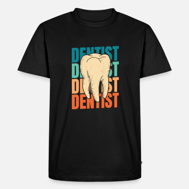 Zahnarzt Dentist - Männer Premium Bio T-Shirt - Schwarz