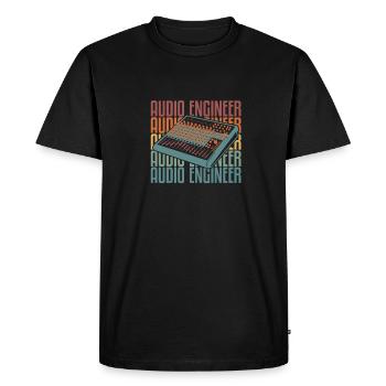 Sound Engineer Sound Engineer - Men's Premium Organic T-Shirt - black - Front - Nico (187cm)