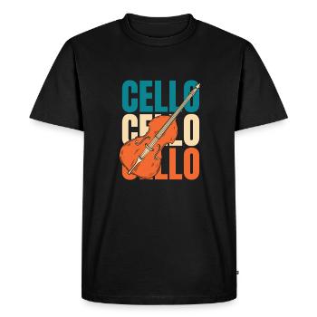 Violoncelle violoncelliste - T-shirt Premium bio Homme - noir - Devant - Nico (187cm)