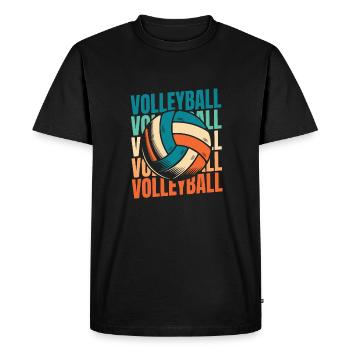 Volley-ball Joueurs de volley-ball - T-shirt Premium bio Homme - noir - Devant - Nico (187cm)