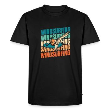 Windsurfing Windsurfers - Men's Premium Organic T-Shirt - black - Front - Nico (187cm)