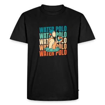 Water polo water polo - Men's Premium Organic T-Shirt - black - Front - Nico (187cm)