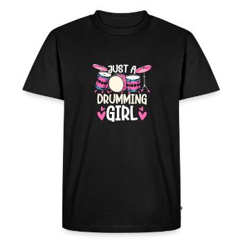 Tambours Batteurs Batteurs - T-shirt Premium bio Homme - noir - Devant - Nico (187cm)