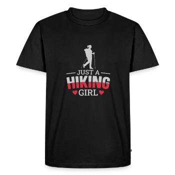 Wandern Wanderer Just A Hiking Girl - Men's Premium Organic T-Shirt - black - Front - Nico (187cm)
