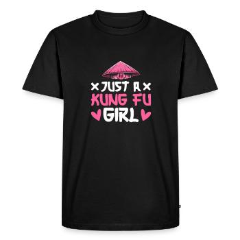 Kung Fu Just A Kung Fu Girl - Men's Premium Organic T-Shirt - black - Front - Nico (187cm)