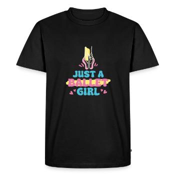 Ballet Balerina Just A Ballet Girl - T-shirt Premium bio Homme - noir - Devant - Nico (187cm)
